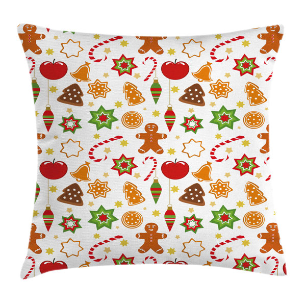 2er Set Weihnachtskissenbezüge 45x45 Cm – Elch & Lebkuchenmann-Form, Aus Polyester & Plüsch
